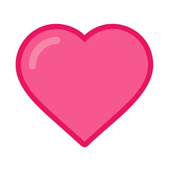 Vibrant Pink Heart Shape Symbolizing Love and Affection in a Playful Design