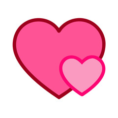 Vibrant Pink Heart Shape Symbolizing Love and Affection in a Playful Design
