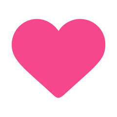 Vibrant Pink Heart Shape Symbolizing Love and Affection in a Playful Design