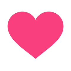 Vibrant Pink Heart Shape Symbolizing Love and Affection in a Playful Design