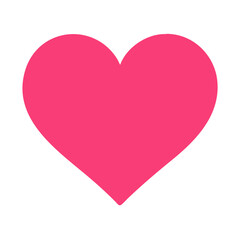 Vibrant Pink Heart Shape Symbolizing Love and Affection in a Playful Design