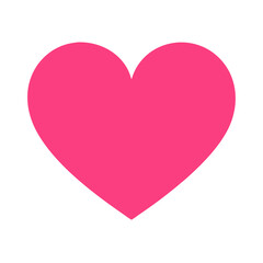 Vibrant Pink Heart Shape Symbolizing Love and Affection in a Playful Design