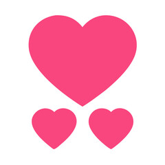 Vibrant Pink Heart Shape Symbolizing Love and Affection in a Playful Design