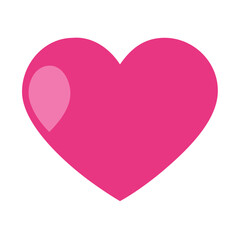 Vibrant Pink Heart Shape Symbolizing Love and Affection in a Playful Design
