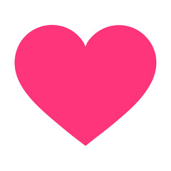 Vibrant Pink Heart Shape Symbolizing Love and Affection in a Playful Design