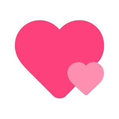 Vibrant Pink Heart Shape Symbolizing Love and Affection in a Playful Design