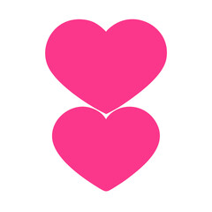 Vibrant Pink Heart Shape Symbolizing Love and Affection in a Playful Design