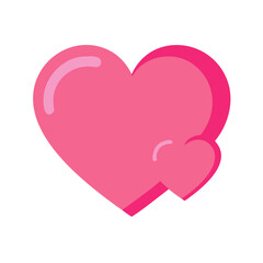 Vibrant Pink Heart Shape Symbolizing Love and Affection in a Playful Design