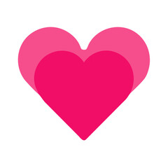Vibrant Pink Heart Shape Symbolizing Love and Affection in a Playful Design