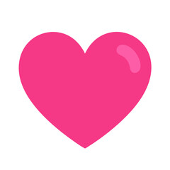 Vibrant Pink Heart Shape Symbolizing Love and Affection in a Playful Design