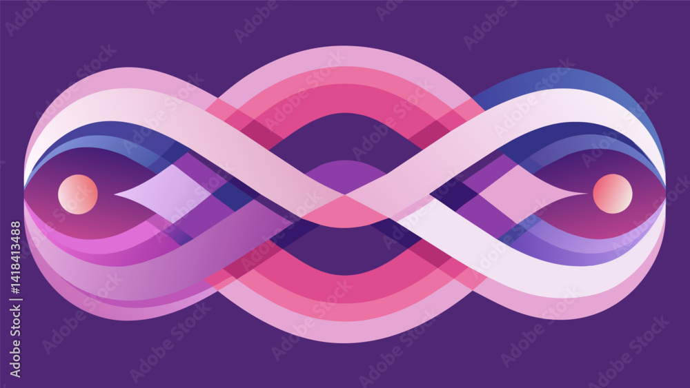 Poster a soothing blend of purples and pinks gently overlap creating a sense of unity and interconnectednes