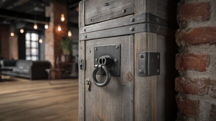 Rustic wooden clock frame with textured s-4 - home handmade weathered old-fashioned style