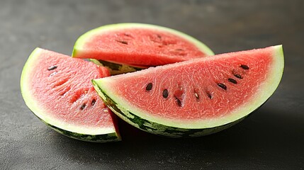 Fresh watermelon slices; juicy, sweet, & refreshing
