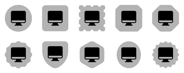 Editable vector blank desktop computer screen icon. Part of a big icon set family. Perfect for web and app interfaces, presentations, infographics, etc