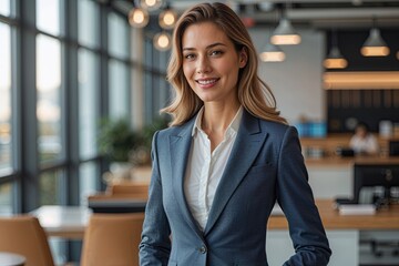 Obraz premium Chic Blazer for Effortless Business Casual Style in Contemporary Office Environments