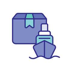 Sea Cargo icon vector stock illustration