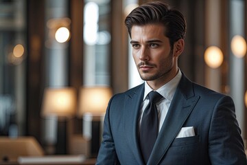 Professional Executive in Stylish Attire Driving Career Advancement