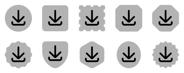 Editable vector download arrow icon. Part of a big icon set family. Perfect for web and app interfaces, presentations, infographics, etc