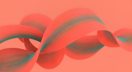 Abstract Intertwined Textured Ribbons: Modern Flowing Design. AI Generated Visuals.