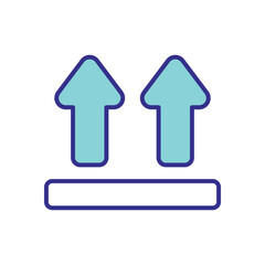 Upward icon vector stock illustration