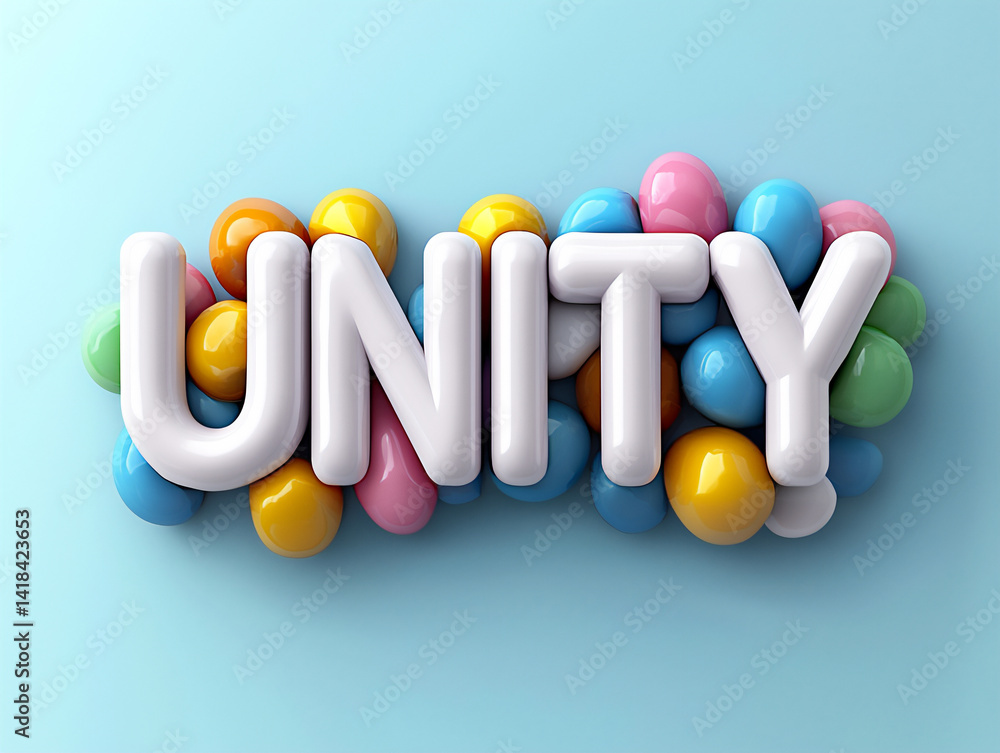 Poster merging unity letters