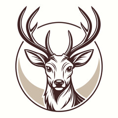 Majestic Deer Head Silhouette