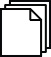 Overlapping Document Icon Representing Copy, Duplicate, or File Management