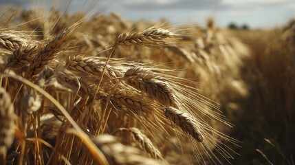 Golden wheat field shimmering under summe-4 - rural plant wheat