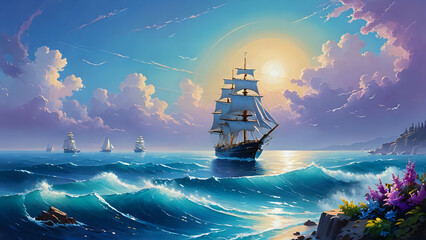 Obraz premium Abstraktion Perlmutt der Morgendämmerung 16x9. Hintergrund für das Design 3.