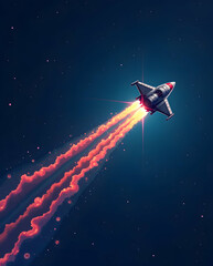Naklejka premium Tiny Cosmic Journey