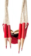 Contemporary red and white forks captivating culinary utensils with artistic design and functionality