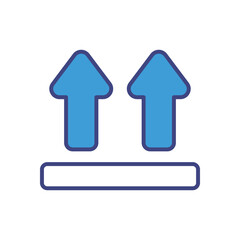Upward icon vector stock illustration