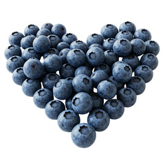 Heart-Shaped Arrangement of Fresh Blueberries A Delicious and Healthy Treat