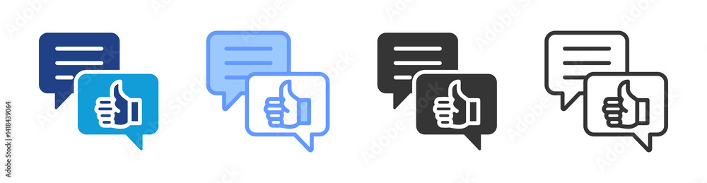 Aufkleber Feedback icon set multiple style collection