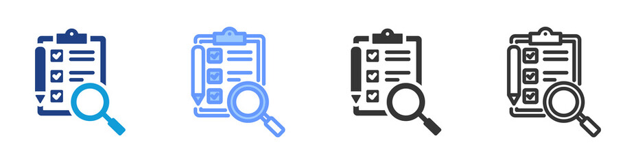 Evaluation icon set multiple style collection