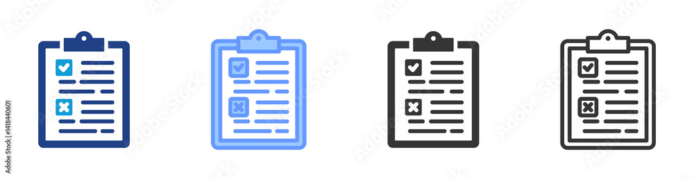Aufkleber Essay Questions icon set multiple style collection