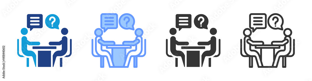 Poster oral exams icon set multiple style collection