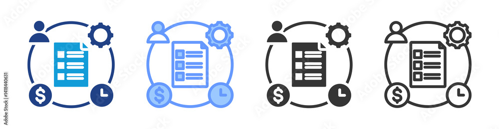 Aufkleber Project icon set multiple style collection
