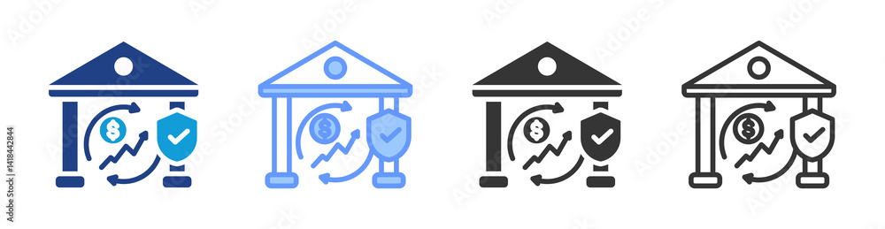 Aufkleber sec icon set multiple style collection