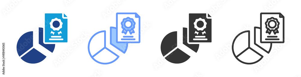 Poster Common Stock icon set multiple style collection