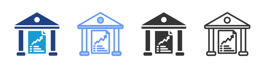 Red Herring Prospectus icon set multiple style collection