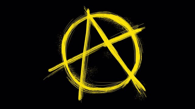 Anarchy Pattern Yellow Anarchy Symbol