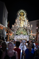 Castilleja, Spain, Aug 11 2024, Virgin of Buen Suceso procession in Castilleja del Campo festivities