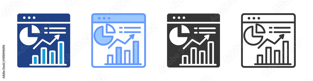 Aufkleber dashboards icon set multiple style collection