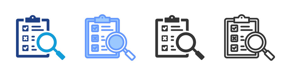 Evaluation icon set multiple style collection