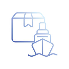Sea Cargo icon vector stock illustration
