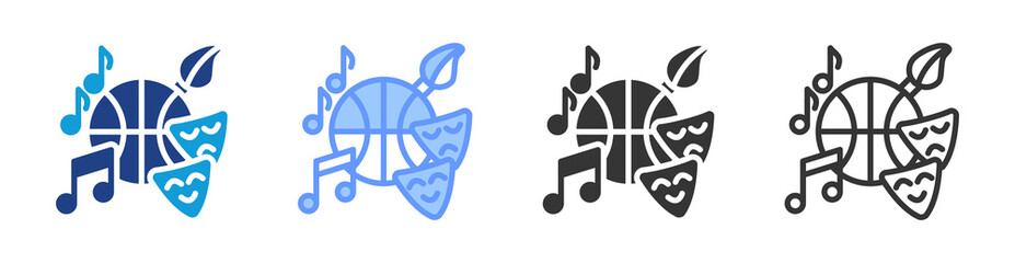 Extracurricular Activities icon set multiple style collection