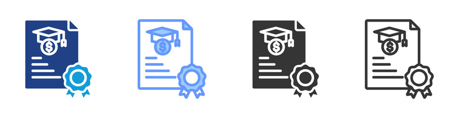 Standardization icon set multiple style collection