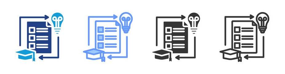 Innovative Project icon set multiple style collection