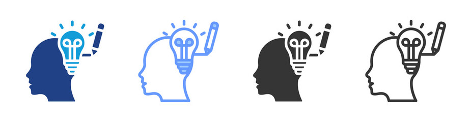 Creative Ability icon set multiple style collection